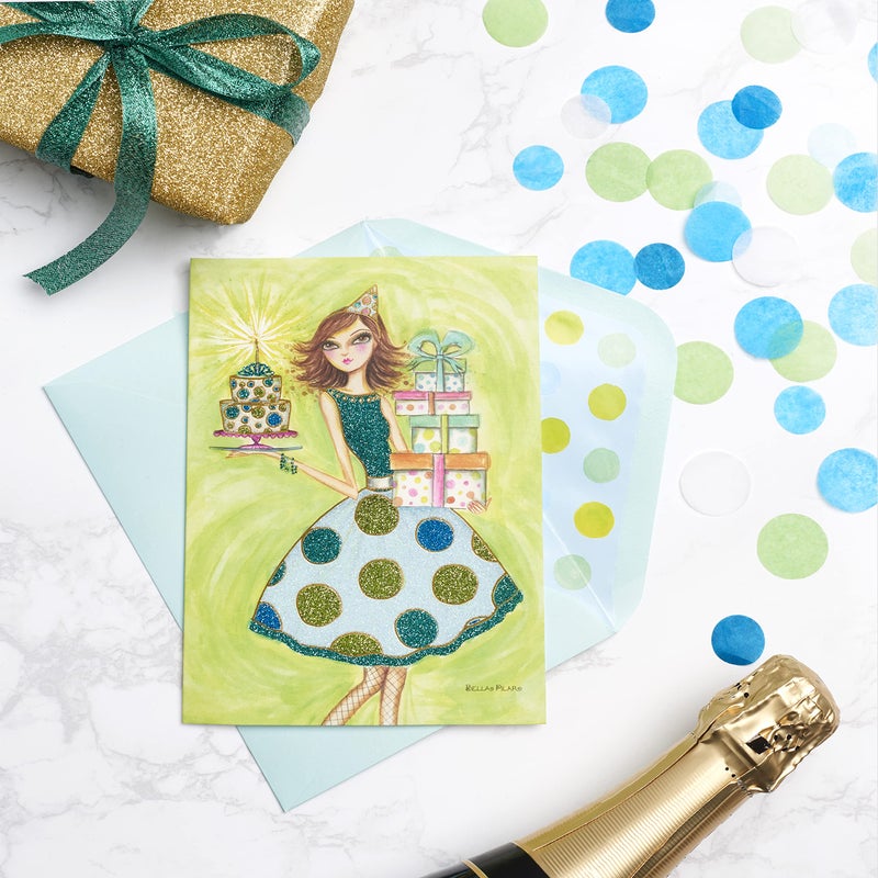Papyrus Birthday Card for Her - Designed by Bella Pilar (Amazing Birthday Girl) - Image 5
